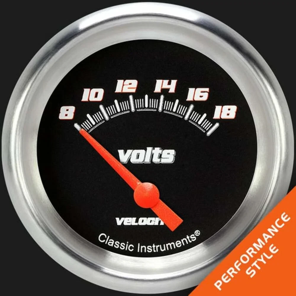 Velocity Black 2 5_8_ Volt Gauge VS230BAPF